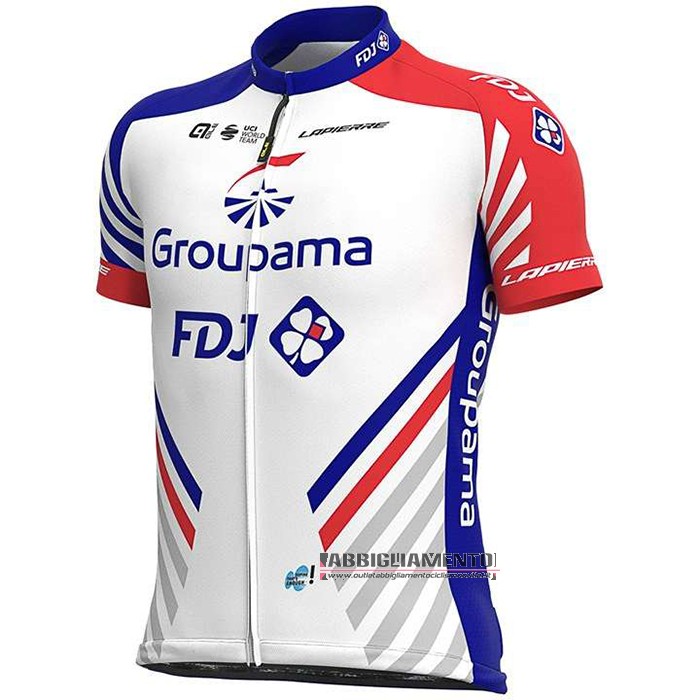 Abbigliamento Groupama-FDJ 2020 Manica Corta e Pantaloncino Con Bretelle Rosso Blu - Clicca l'immagine per chiudere